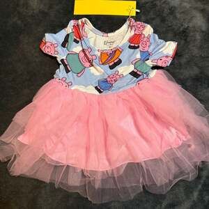 WeiWei Peppa Pig Tutu Top/Dress Size 2T Graphic Tulle